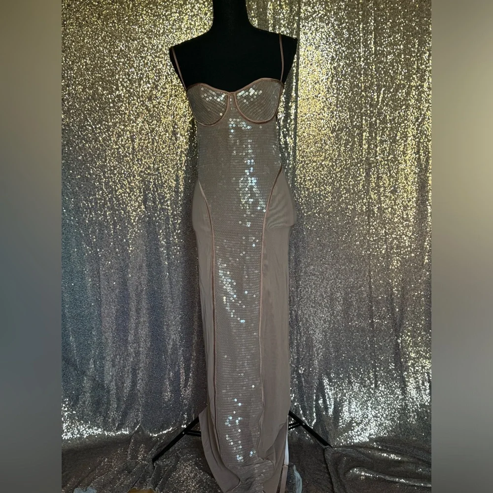 House of CB Women's Brown and Tan Dress - Picture 4 of 6